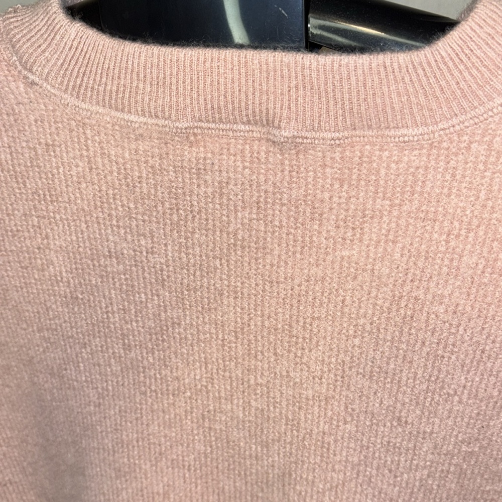 Madewell 100%Cashmere Women's cropped Sweater rosepink 3/4 sleeves - Picture 8 of 12